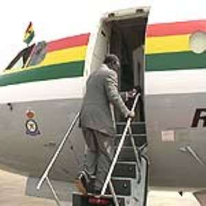 President Kufuor leaves for Kampala